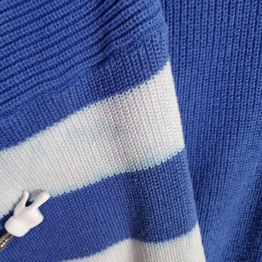VINTAGE Demetre Men Sweater Small Blue America Cup Challenge '87 Crest Yacht‎